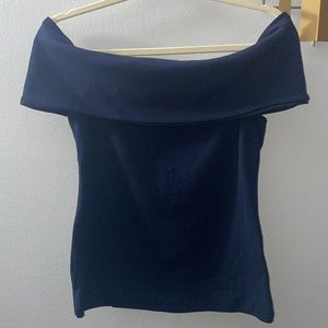 Banana Republic Off the shoulder Navy blue blouse